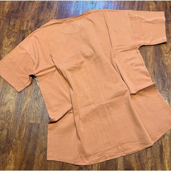 NWT Goumi Kids Clay Parent Tee SZ M / L Oversized Unisex Top Orange Shirt Womens - Picture 2 of 3